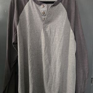 Hanes Men's Two-Tone Long Sleeve Henley